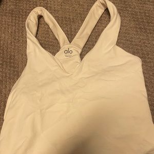 Alo Yoga Airbrush Real Bra Tank in Ivory